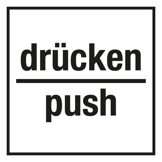 Türschild - drücken/ push