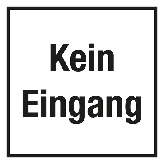 Türkennzeichnung - Kein Eingang