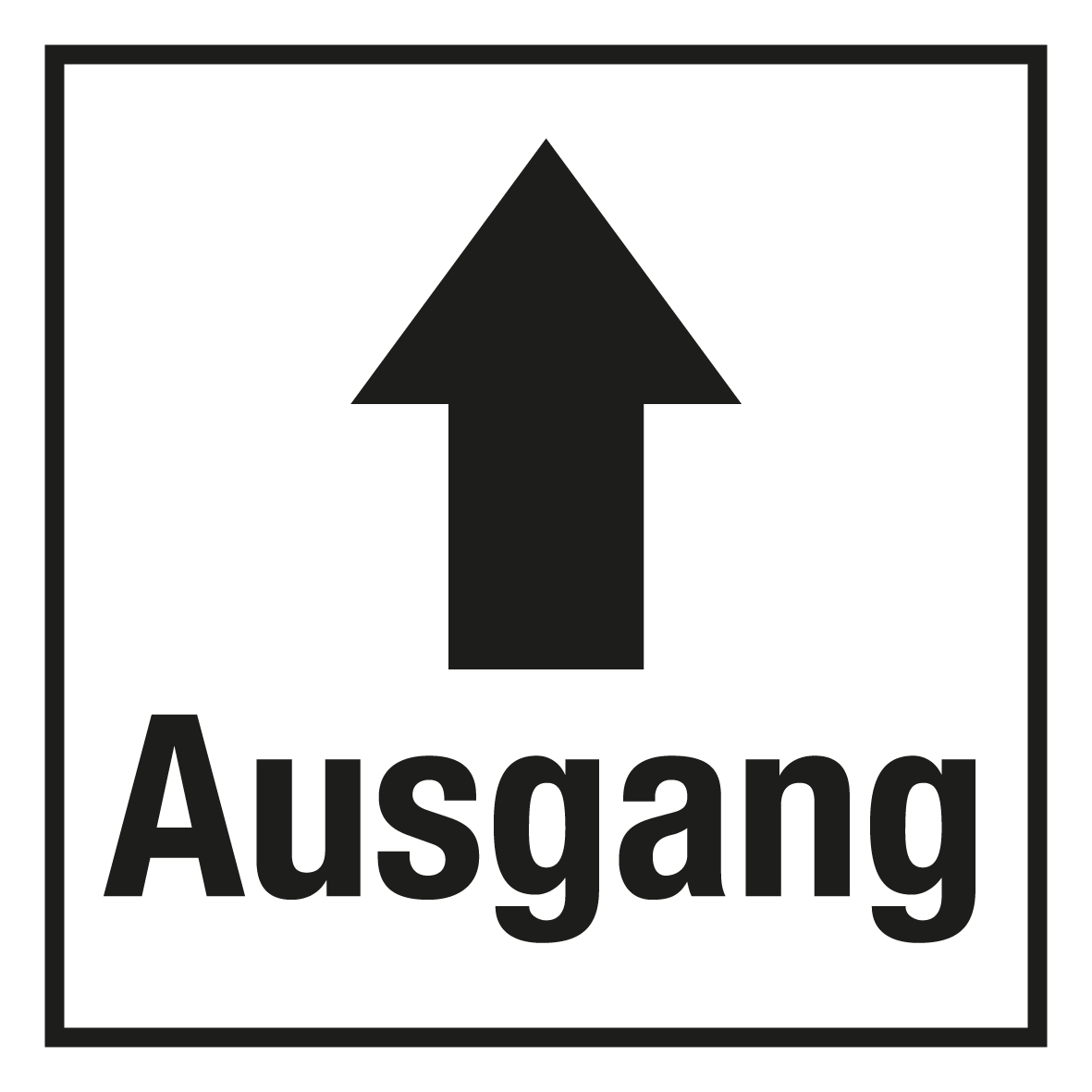 Türschild - Ausgang