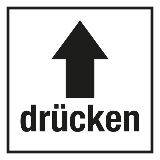Türschild - drücken