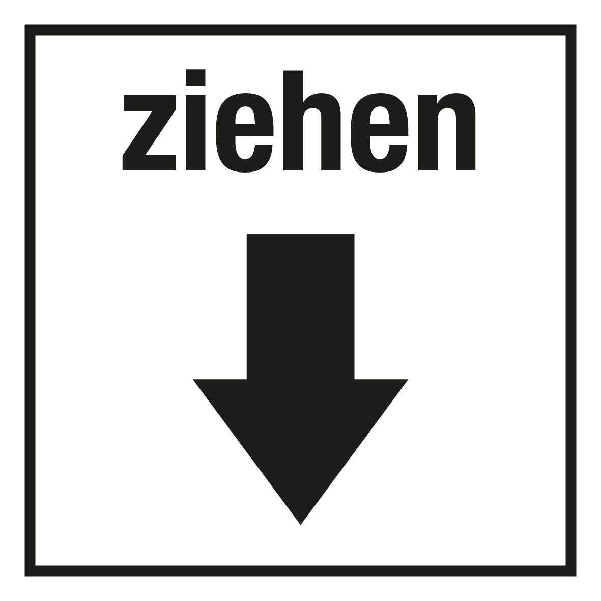 Türschild - ziehen