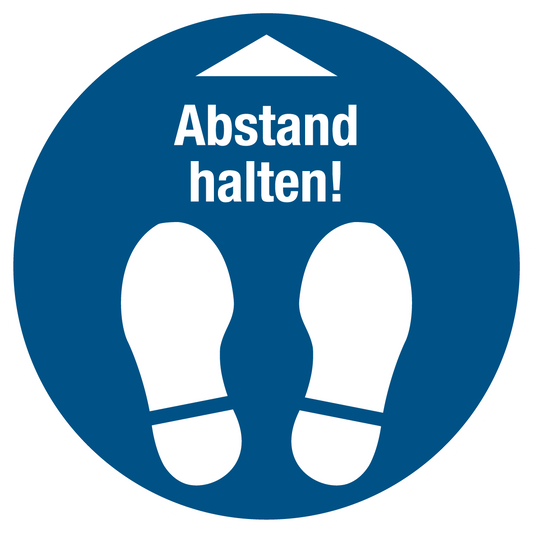 Gebotsschild - Abstand halten!