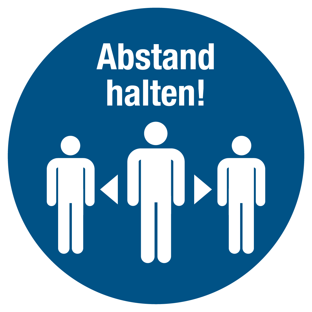 Gebotsschild - Abstand halten