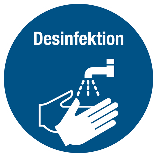 Gebotsschild - Händedesinfektion