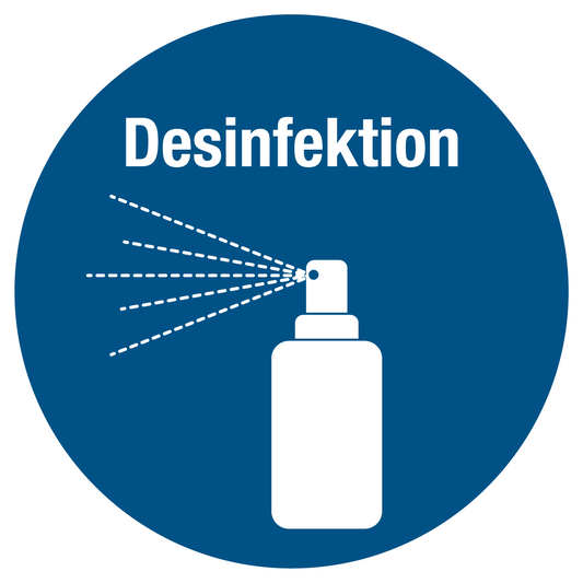 Gebotsschild - Desinfektion