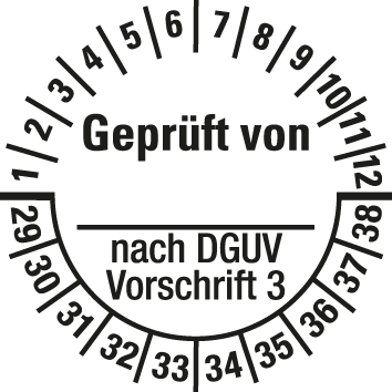 Prüfplaketten nach DGUV Vorschrift  - DP1