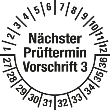 Prüfplaketten nach DGUV Vorschrift  - DP4