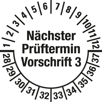 Prüfplaketten nach DGUV Vorschrift  - DP4
