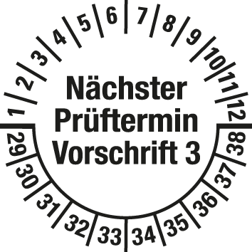 Prüfplaketten nach DGUV Vorschrift  - DP4