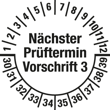 Prüfplaketten nach DGUV Vorschrift  - DP4