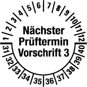 Prüfplaketten nach DGUV Vorschrift  - DP4