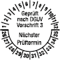 Prüfplaketten nach DGUV Vorschrift  - DP5