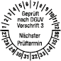 Prüfplaketten nach DGUV Vorschrift  - DP5