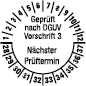 Prüfplaketten nach DGUV Vorschrift  - DP5