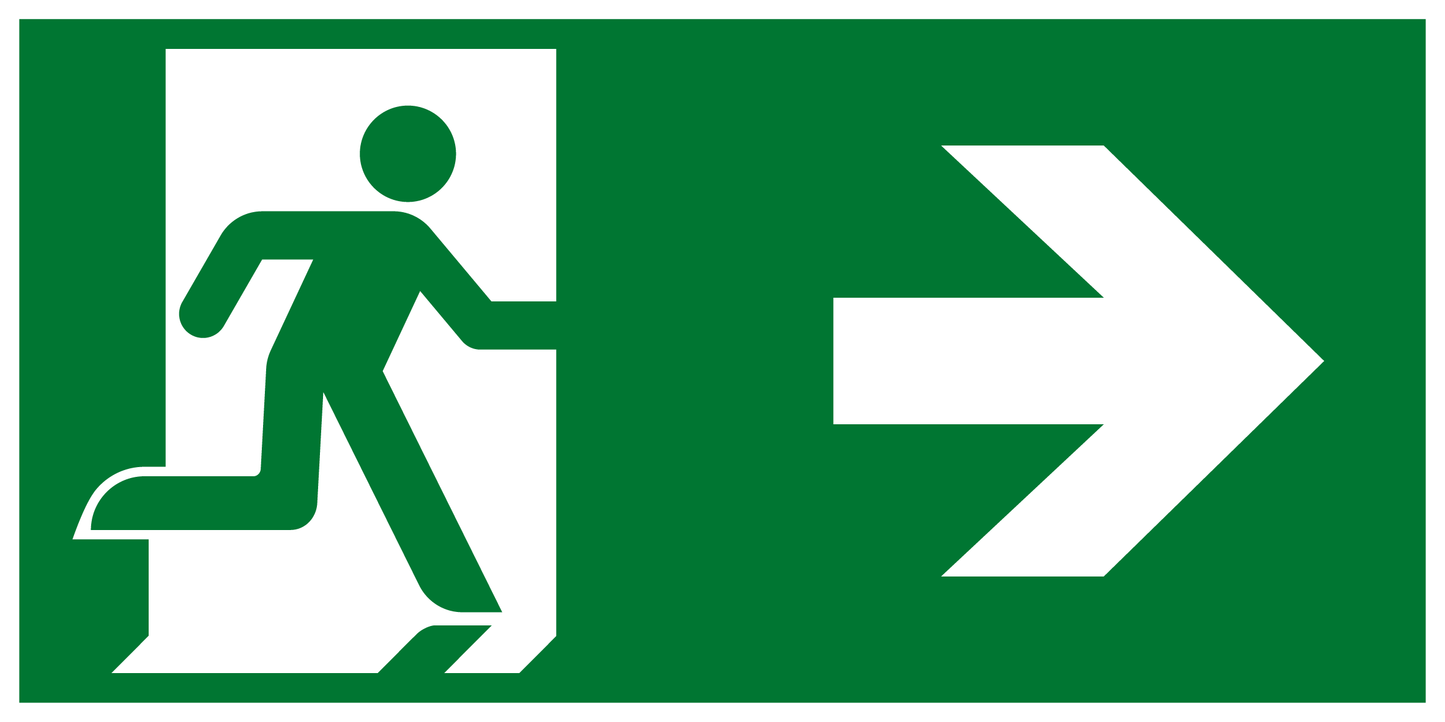 Rettungs- & Fluchtwegschild - Rettungsweg rechts