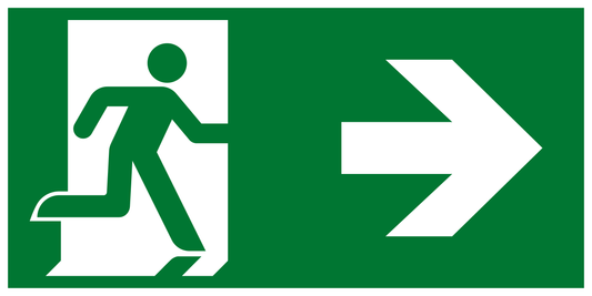 Rettungs- & Fluchtwegschild - Rettungsweg rechts