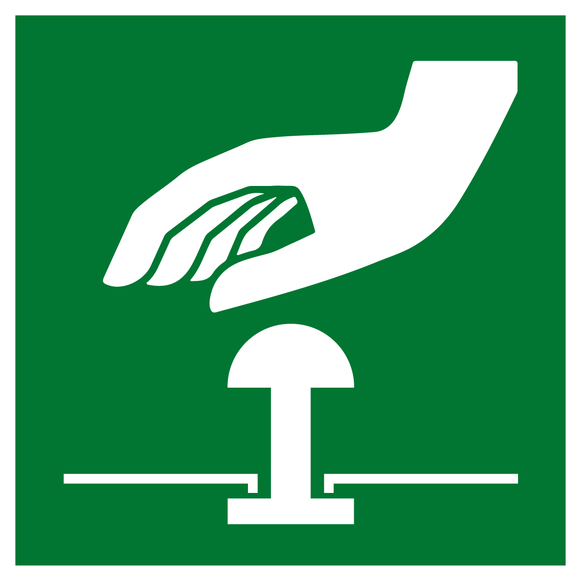 Rettungs- & Fluchtwegschild - Not-Halt-Knopf
