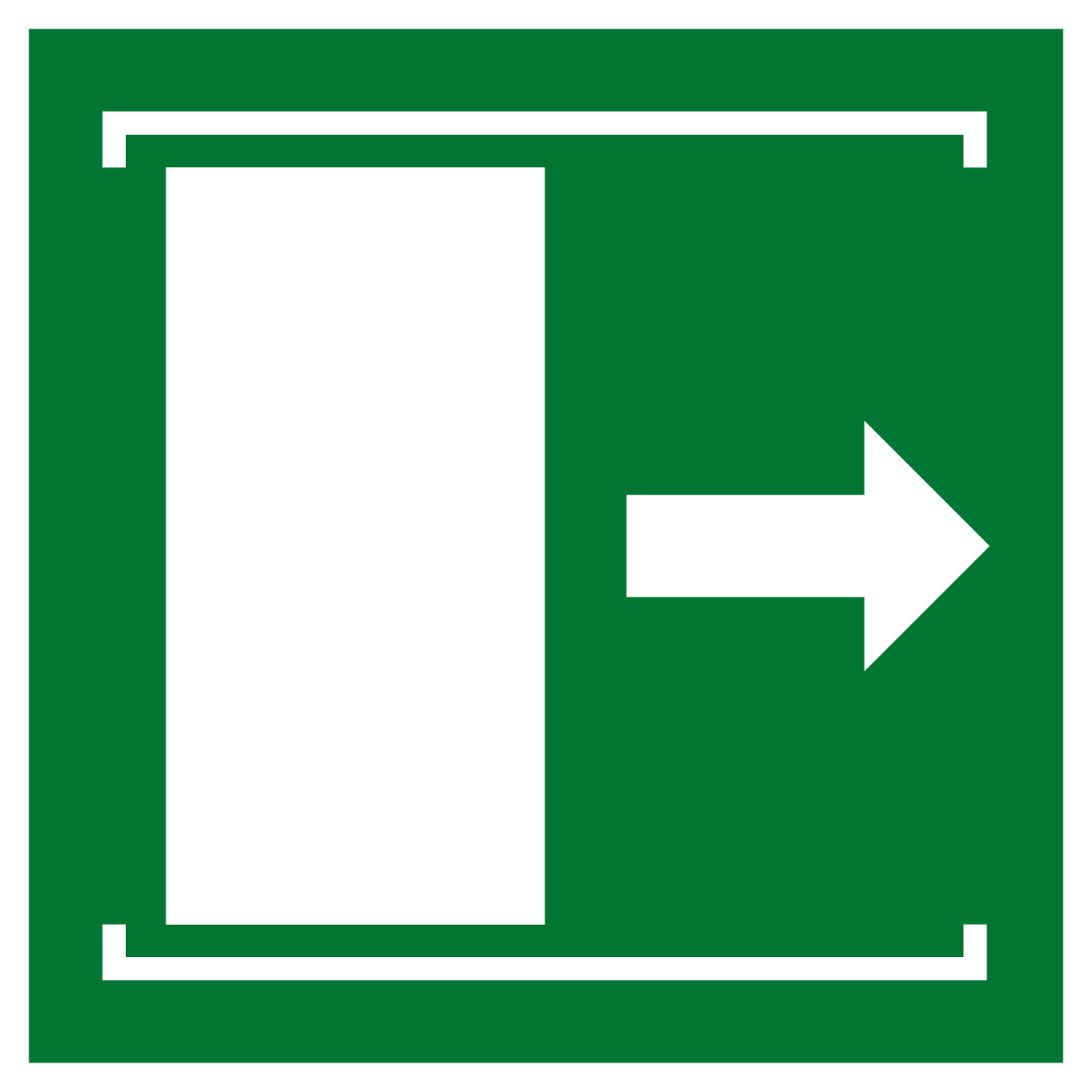 Rettungs- & Fluchtwegschild - Schiebetür öffnet rechts