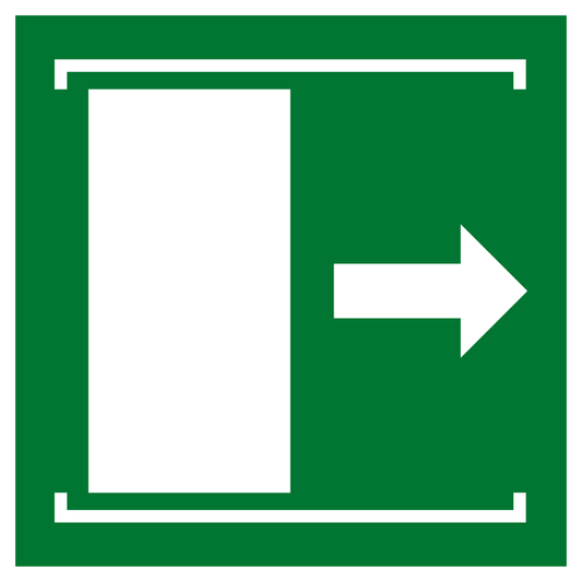 Rettungs- & Fluchtwegschild - Schiebetür öffnet rechts