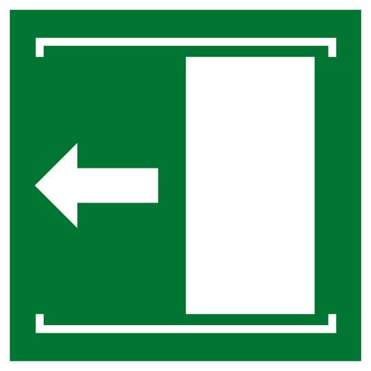 Rettungs- & Fluchtwegschild - Schiebetür öffnet links