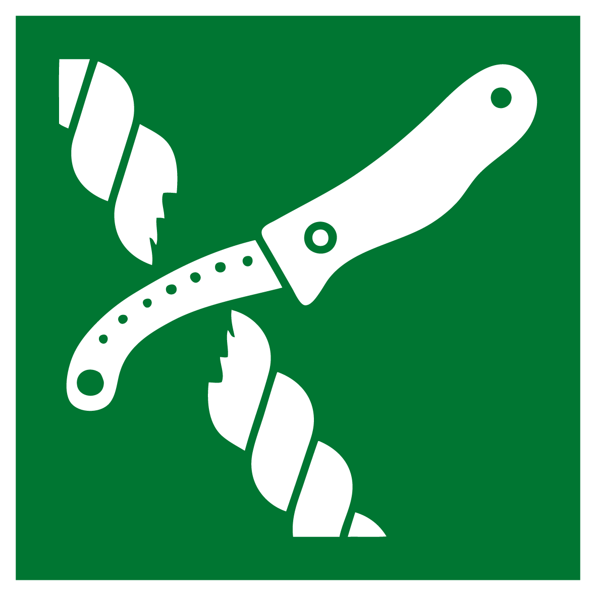 Rettungs- & Fluchtwegschild - Messer für Rettungsfloßausrüstung