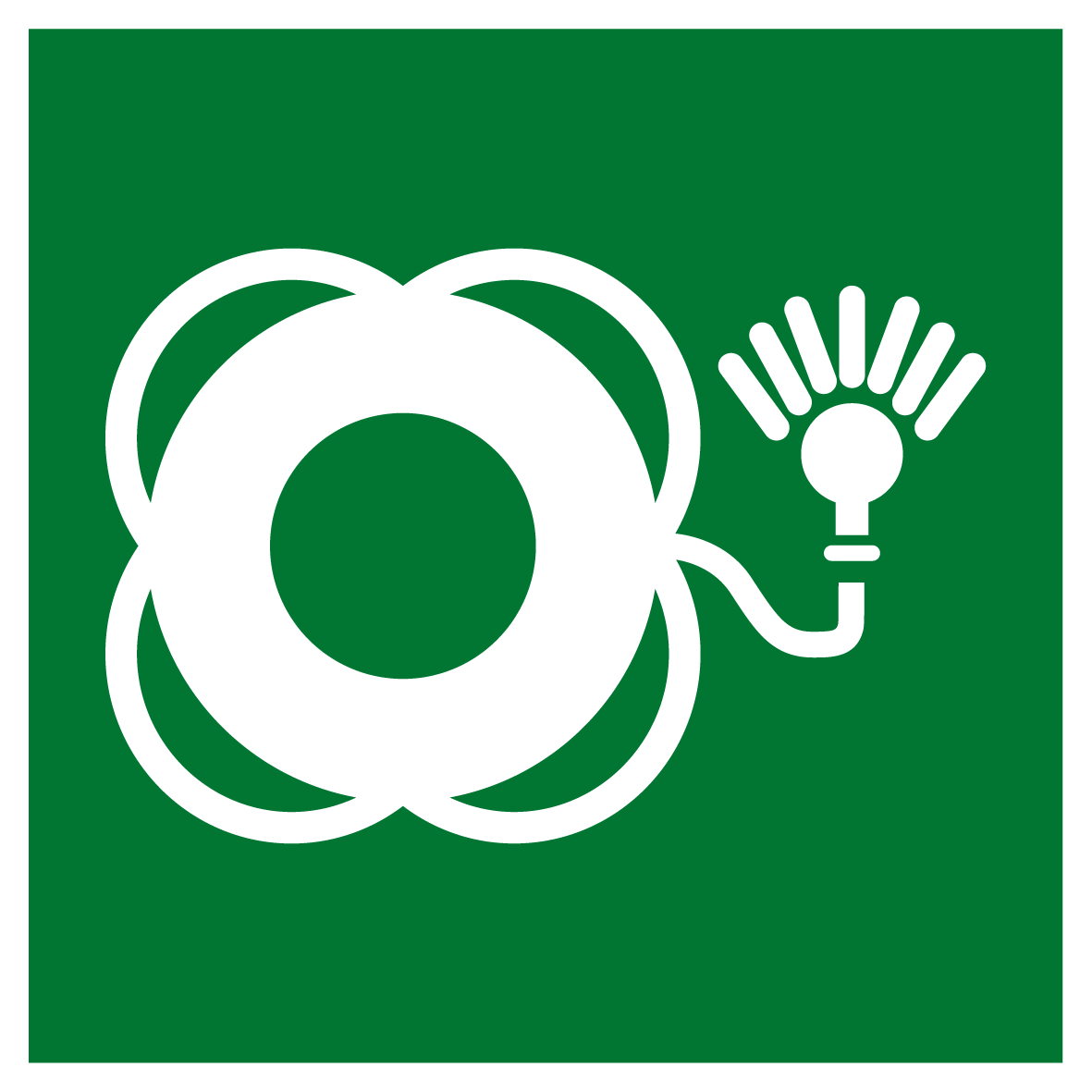 Rettungs- & Fluchtwegschild - Rettungsring mit Leine