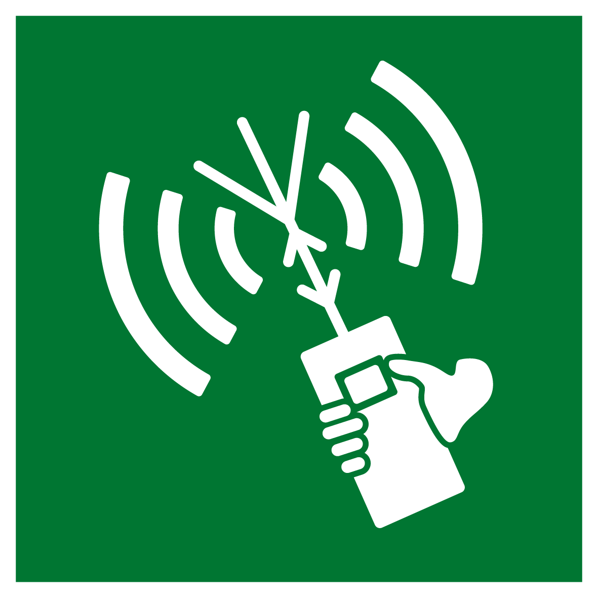 Rettungs- & Fluchtwegschild - UKW Sprechfunkgerät (Senden/Empfangen), tragbar