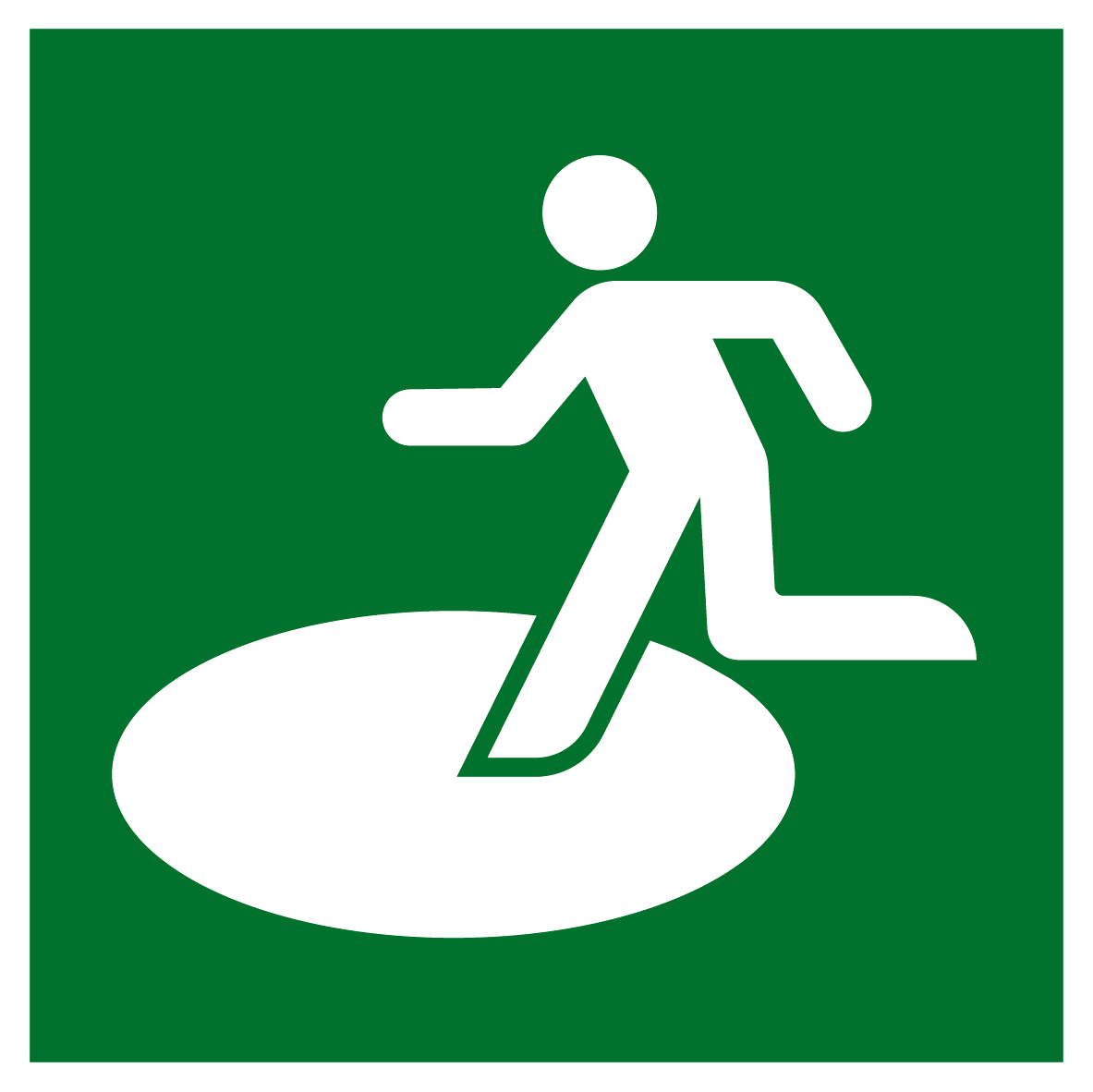 Rettungs- & Fluchtwegschild - Zufluchtsort im Freien bei Naturkatastrophen