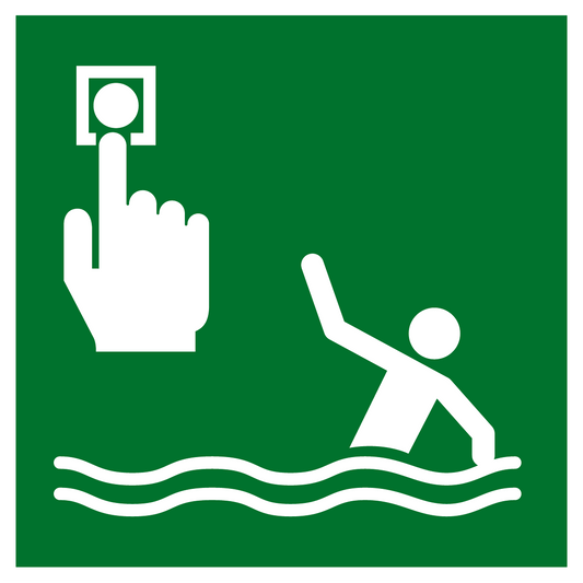 Rettungs- & Fluchtwegschild - Person-über-Bord-Melder
