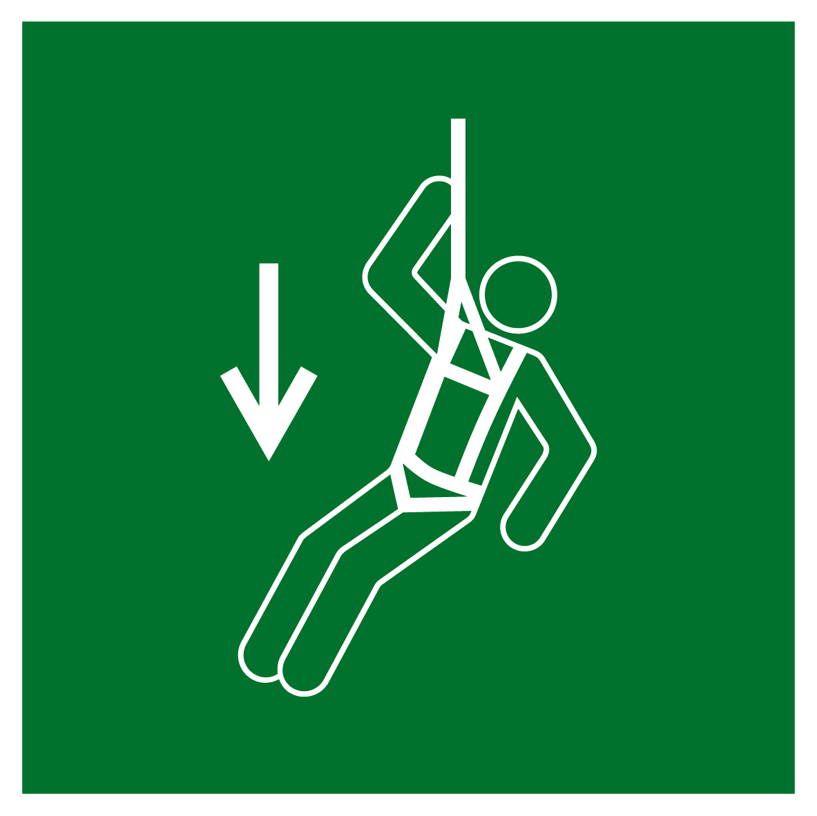 Rettungs- & Fluchtwegschild - Notfall-Klettergeschirr
