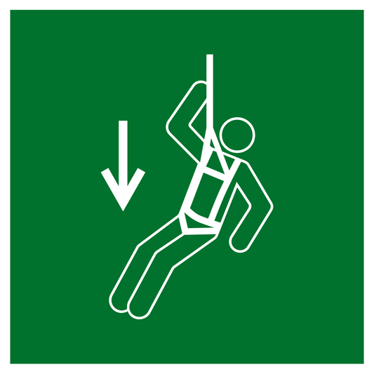 Rettungs- & Fluchtwegschild - Notfall-Klettergeschirr