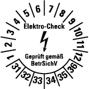 Elektro-Prüfplaketten  - EP4