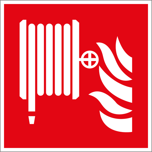 Brandschutzschild - Löschschlauch