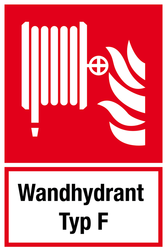 Brandschutzschild - Wandhydrant Typ F