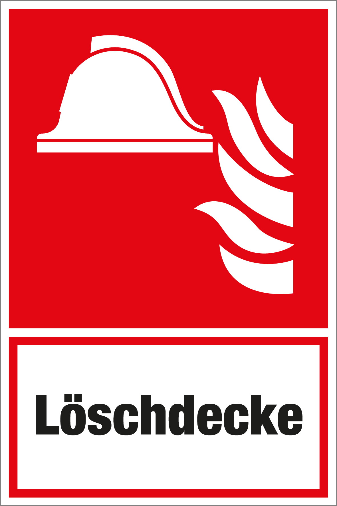 Brandschutzschild - Löschdecke
