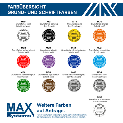 Prüfplaketten nach DGUV Vorschrift  - DP10