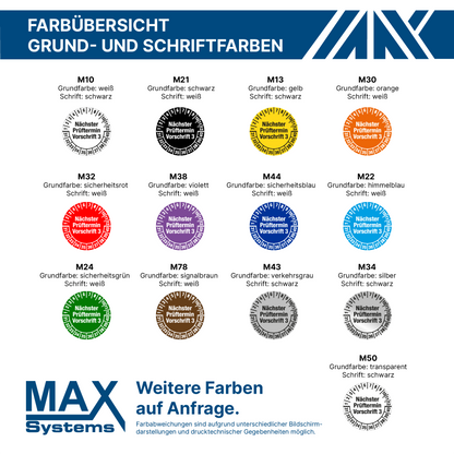 Prüfplaketten nach DGUV Vorschrift  - DP4