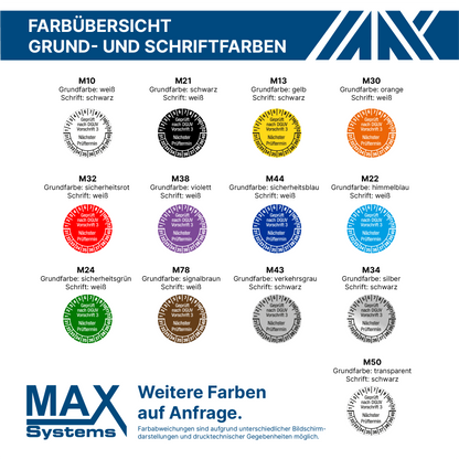 Prüfplaketten nach DGUV Vorschrift  - DP5
