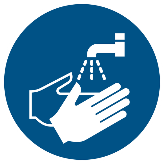 Gebotsschild - Hände waschen