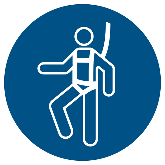 Gebotsschild - Auffanggurt benutzen