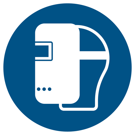 Gebotsschild - Schweißmaske benutzen