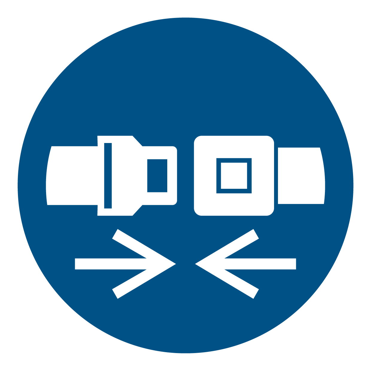 Gebotsschild - Rückhaltesystem benutzen