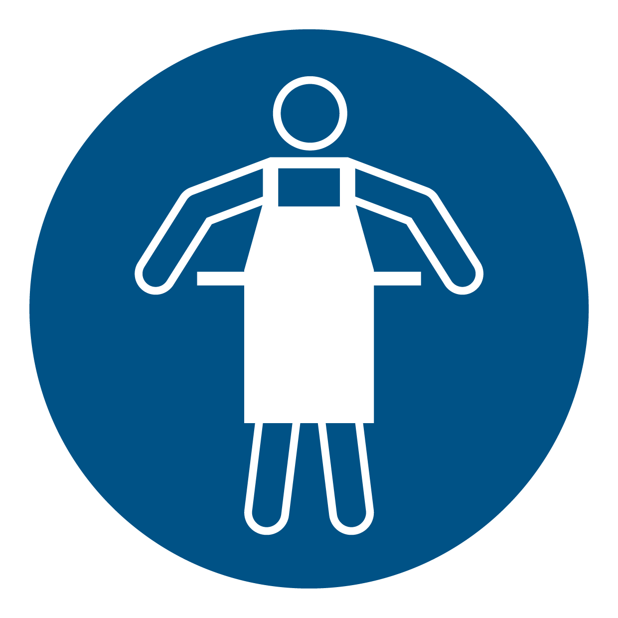 Gebotsschild - Schutzschürze benutzen