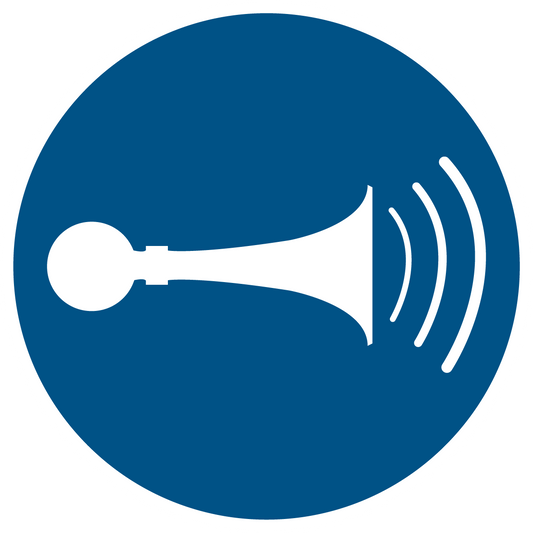 Gebotsschild - Akustisches Signal geben