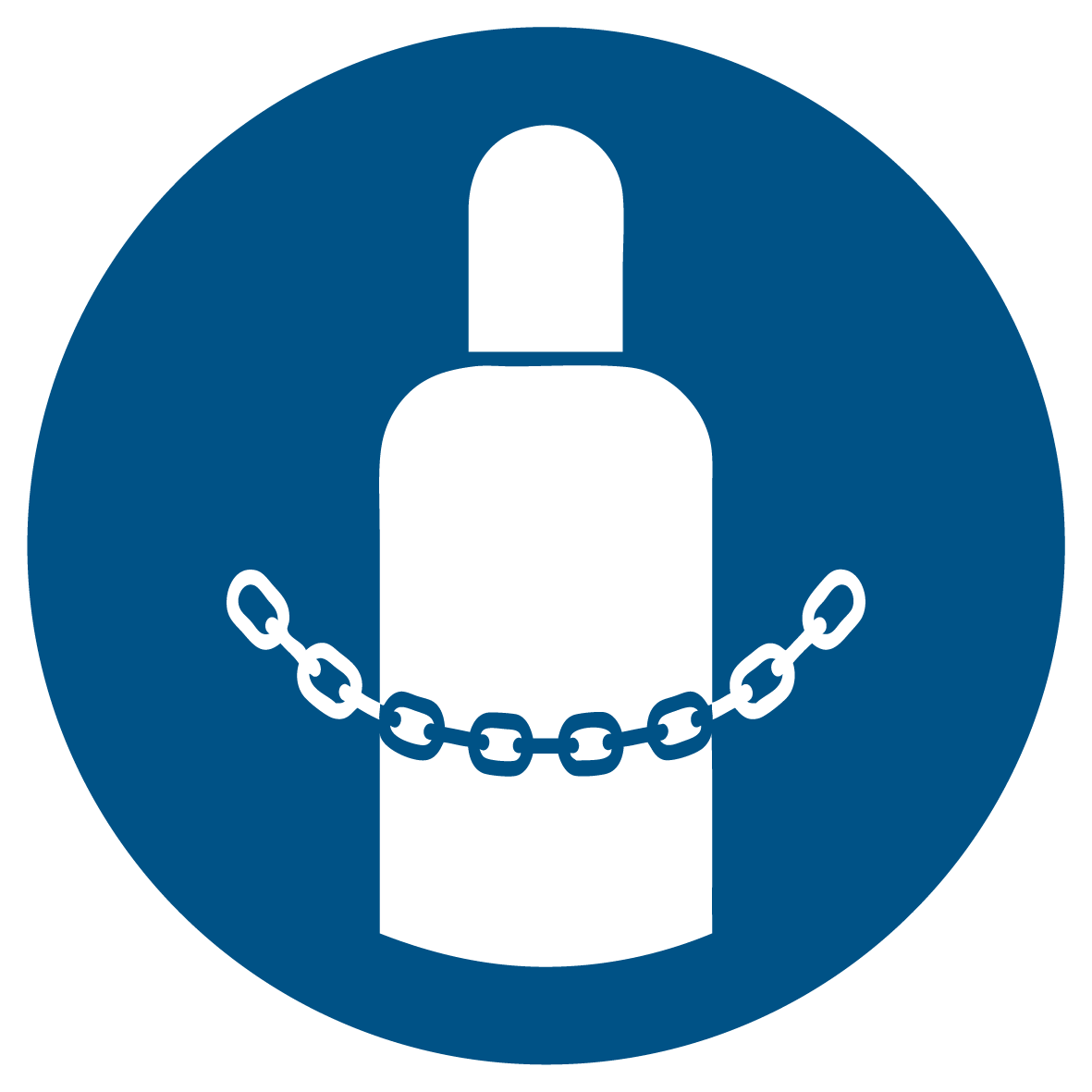 Gebotsschild - Gasflaschen sichern