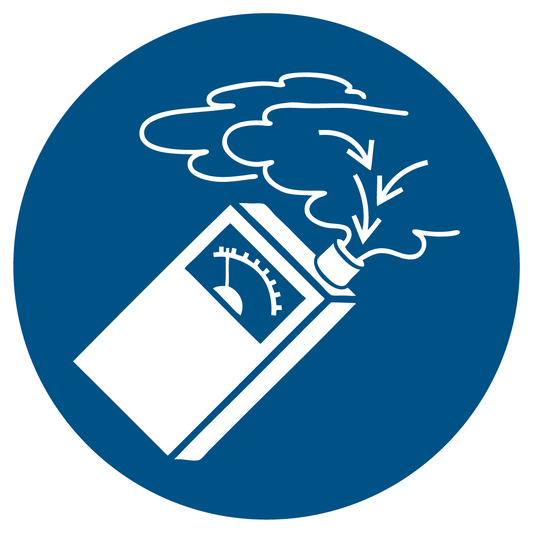 Gebotsschild - Gasdetektor benutzen