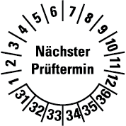 Mehrjahres-Prüfplaketten  - MJ1