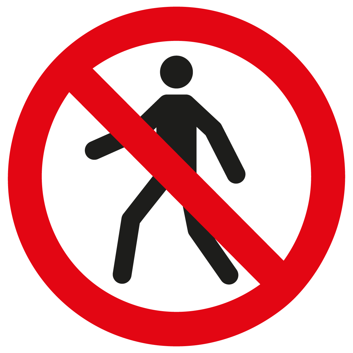 Verbotsschild - Für Fußgänger verboten