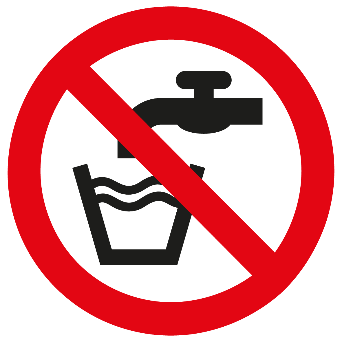Verbotsschild - Kein Trinkwasser