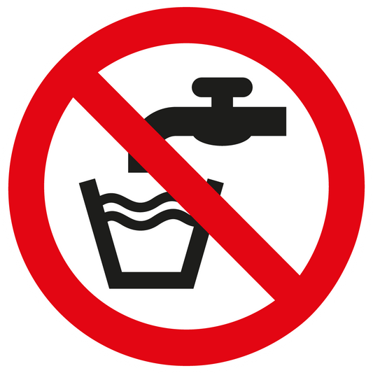 Verbotsschild - Kein Trinkwasser